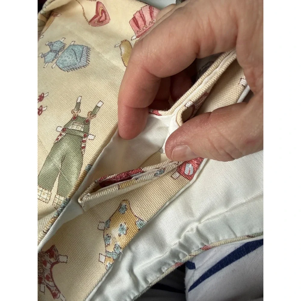 Paper Doll‎ Print 2 Window Valances52x17 Cream Excellent Lined USA
